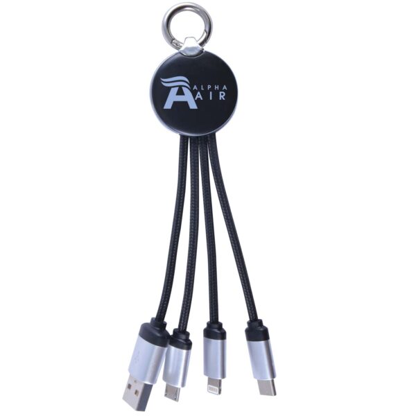 Branded Promotional Glimmer Round Glow Cable