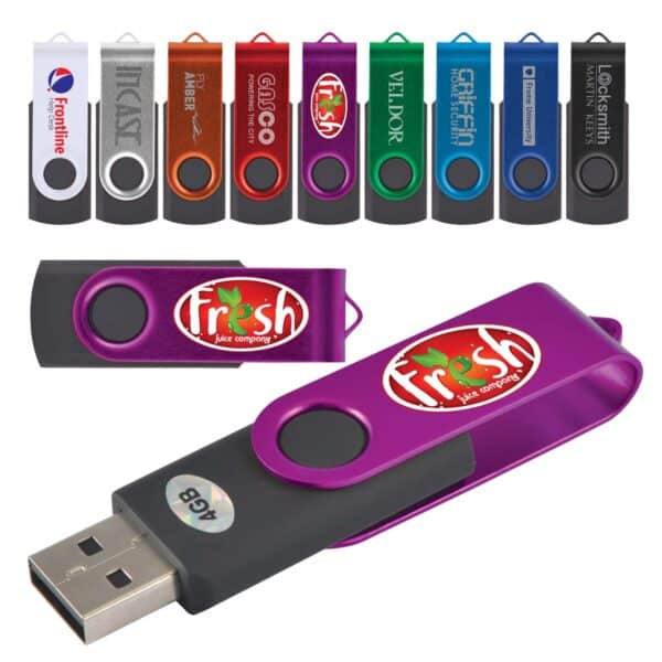 Branded Promotional Swivel USB Flash Drive