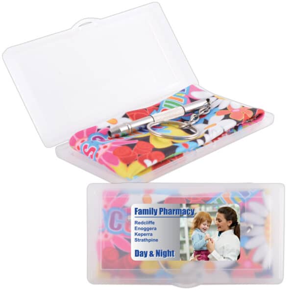 Branded Promotional Vista Glasses Service Kit With Microfibre Lens Cloth