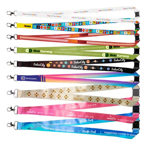 Branded Promotional Azure Sublimated Lanyard