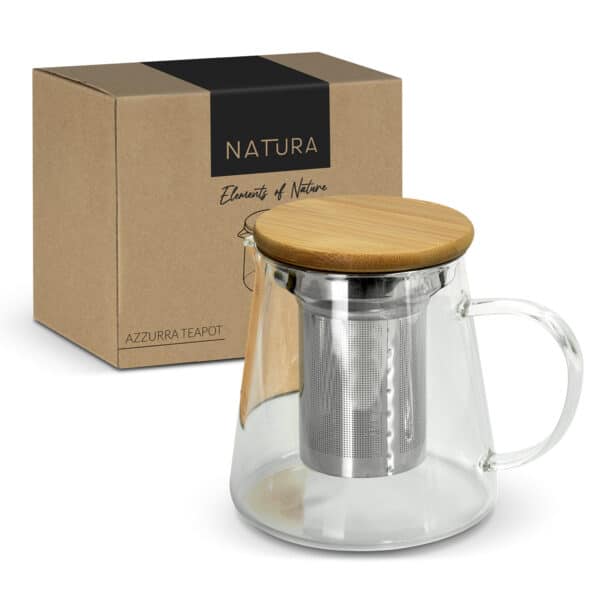 Branded Promotional NATURA Azzurra Teapot