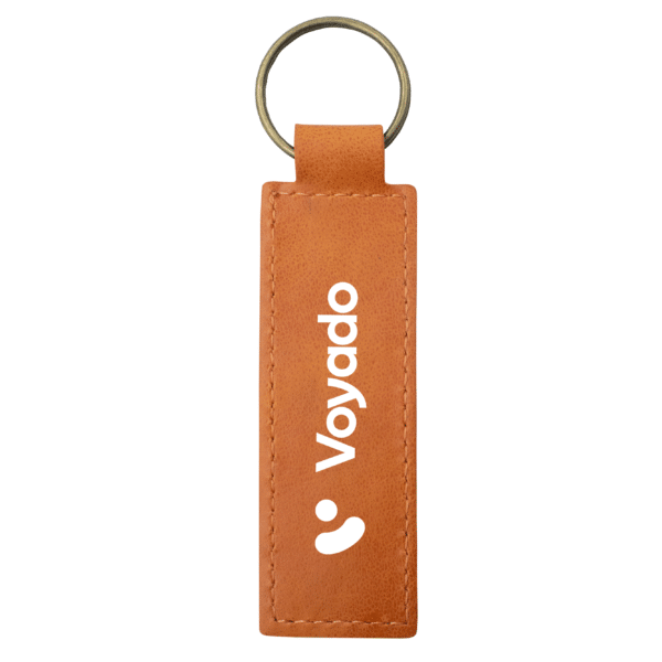 Branded Promotional Amsterdam Recycled Leather Keyring