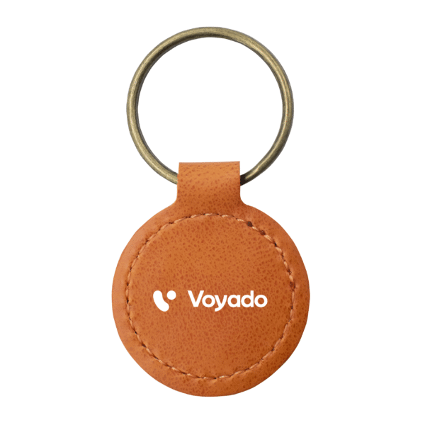 Branded Promotional London Recycled Leather Keyring