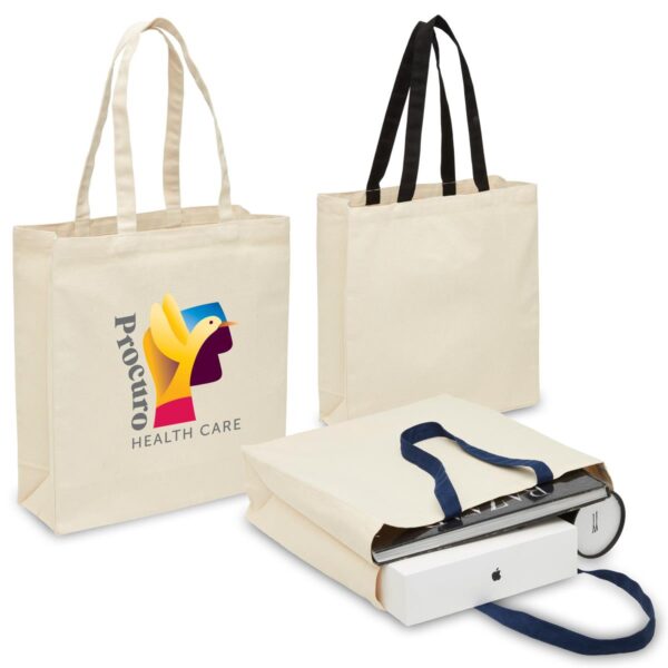 Branded Promotional Heavy Duty Canvas Tote With Gusset