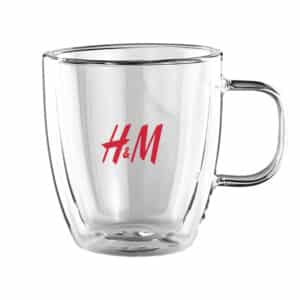 Branded Promotional Garna Double Wall Glass Cup