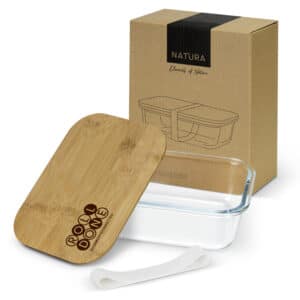 Branded Promotional NATURA Iris Glass Lunch Box