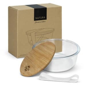 Branded Promotional NATURA Iris Glass Food Container