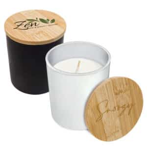 Branded Promotional Gleam Glass Candle - Medium