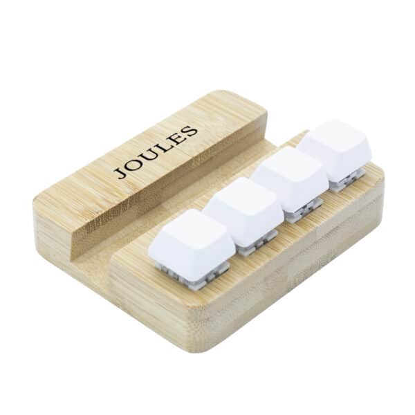 Branded Promotional Bamboo Stand Holder Key Pressing Stress Reliever