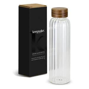 Branded Promotional Keepsake Linear Glass Drink Bottle