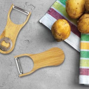 Branded Promotional Orisha Bamboo Peeler Bottle Opener