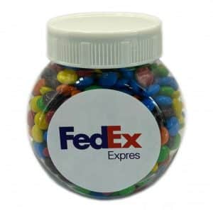 Branded Promotional Plastic Jar with M&Ms 145g