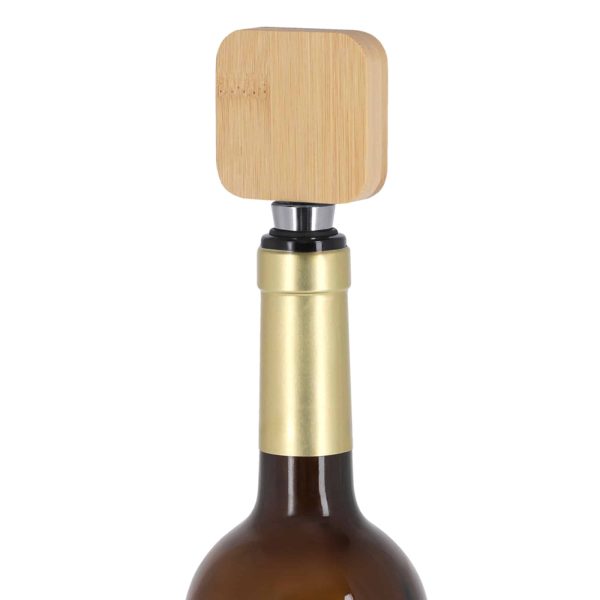 Bamboo Wine Stopper Opener - Image 6