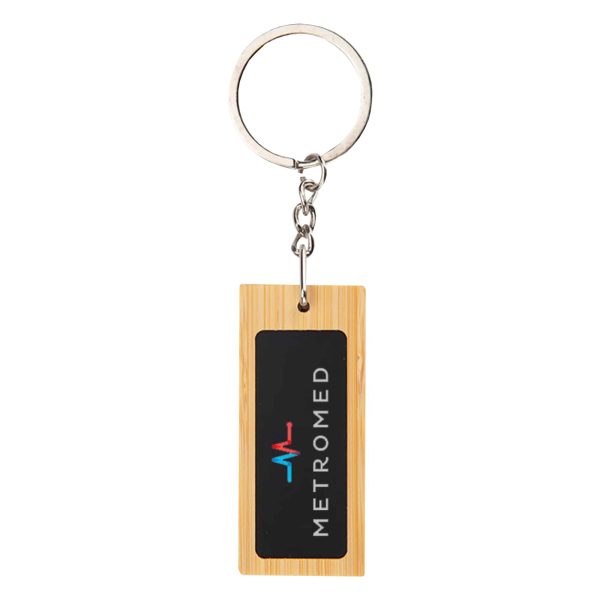 Mirage Rectangular Bamboo Keyring - Image 3