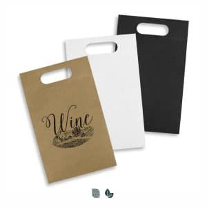 Branded Promotional Die Cut Paper Wine Bag
