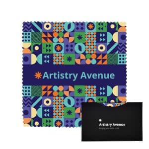 Branded Promotional RPET Lens Cloth Set With Pouch