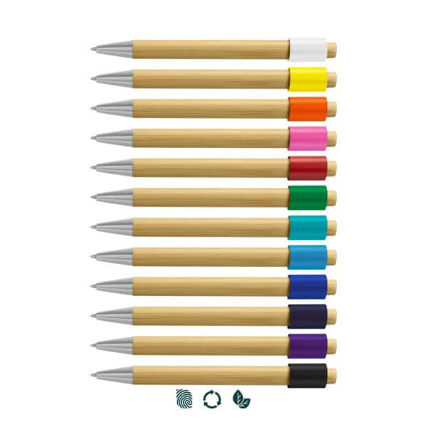 Branded Promotional Unwind Bamboo Spinner Pen