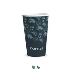 Branded Promotional Compostable Paper Cup - 350ml