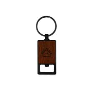 Branded Promotional Autumn Wood Bottle Opener – Square