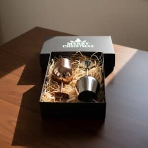 Branded Promotional Bula Vinaka Stainless Steel Wine Glass Gift Set