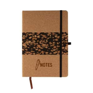Branded Promotional Cork And Coffee Grounds Notebook