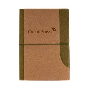 Branded Promotional Tea Leaves And Cork Notebook