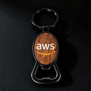 Branded Promotional Autumn Wood Bottle Opener – Round