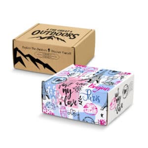 Branded Promotional Die Cut Box With Locking Lid - 130x130x65mm