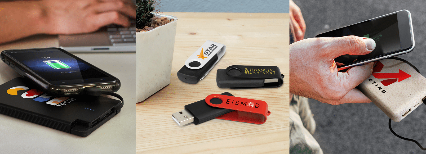 Custom Flash Drives and Promotional Power Banks