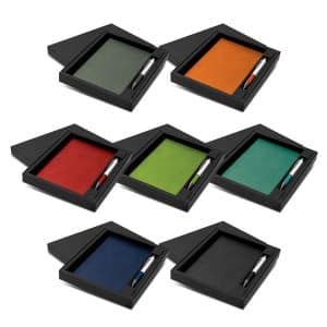 Branded Promotional Genoa Notebook And Pen Gift Set