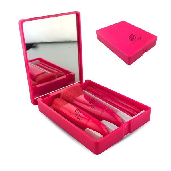 5 Brushes With A Plastic Mirror Box - Image 3