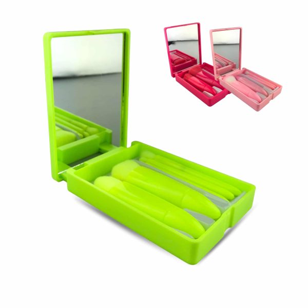5 Brushes With A Plastic Mirror Box - Image 5
