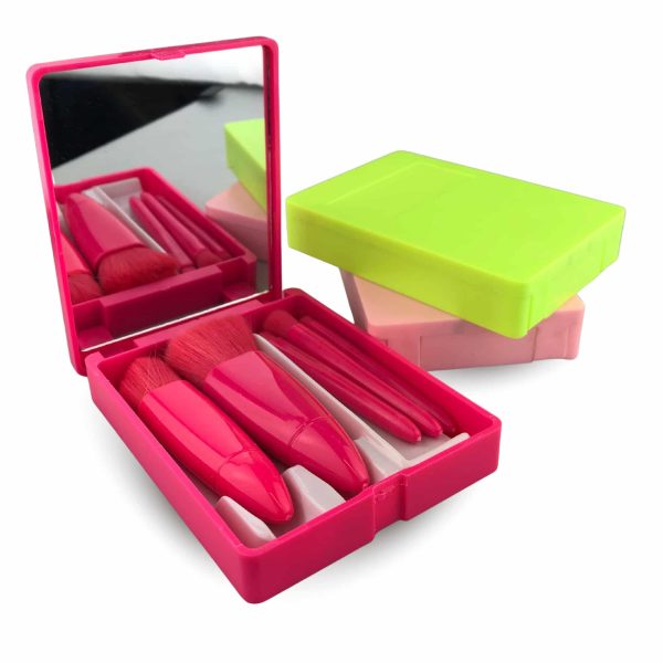 5 Brushes With A Plastic Mirror Box - Image 4