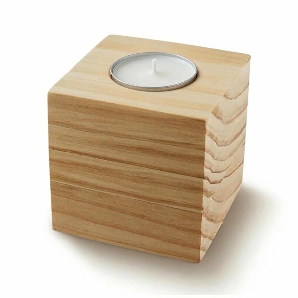 Wood Cube Candle - Image 4
