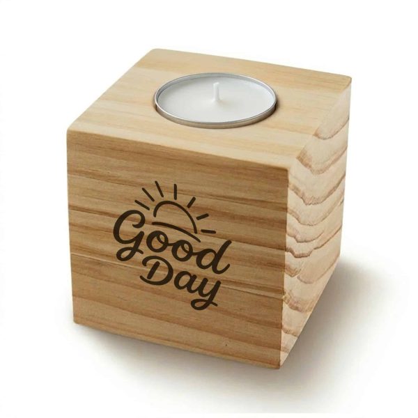 Wood Cube Candle - Image 3