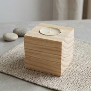 Branded Promotional Wood Cube Candle