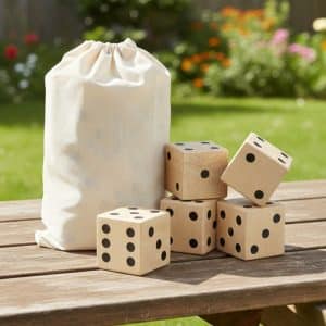 Branded Promotional Wooden Yard Dice Set