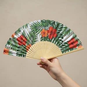 Branded Promotional Bamboo Paper Hand Fan