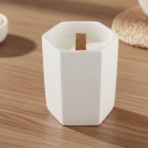 Branded Promotional Noosa Hexagon Ceramic Candle