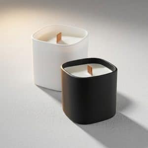 Branded Promotional Premium Square Glass Candle