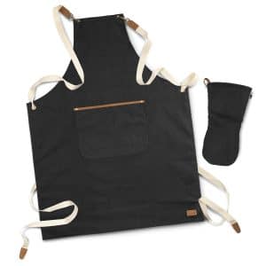 Branded Promotional Keepsake Canvas Apron & Oven Mit Set