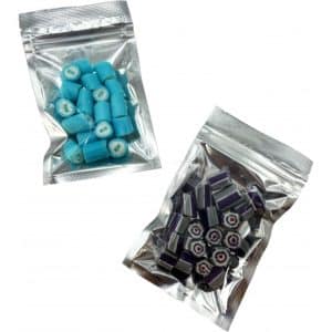 Branded Promotional Silver Zip Lock Bag with Rock Candy 40g