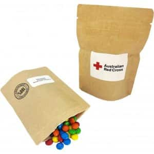 Branded Promotional Compostable Bag with Mini M&Ms 50g