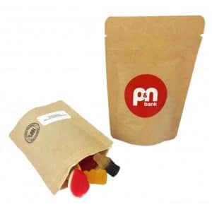 Branded Promotional Compostable Bag with Allen's Retro Mix 50g