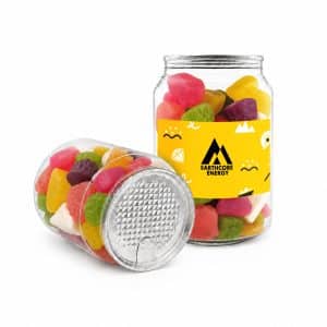 Branded Promotional Jelly Party Mix In Clear Can 150g