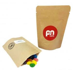 Branded Promotional Compostable Bag with Mini Jelly Beans 50g