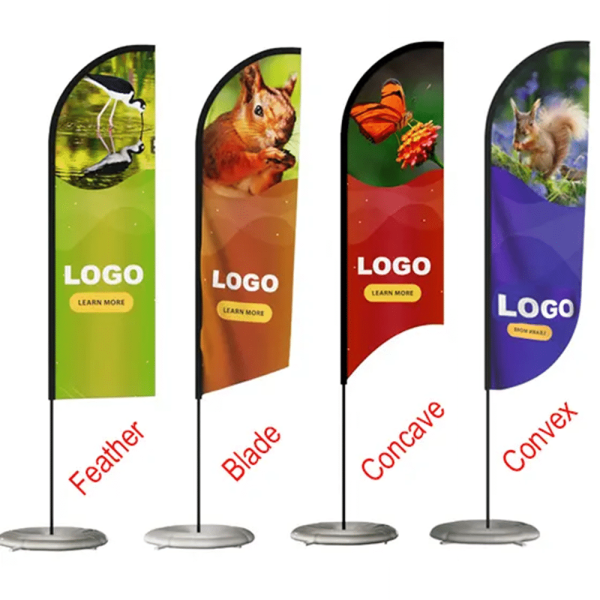Large Feather Banner 4.0M / Bow Banner - Image 3