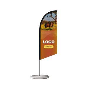 Branded Promotional Small Feather Banner 2.0M / Bow Banner